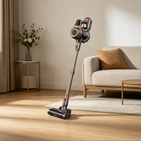 Aspirateur Balai Sans Fil Rechargeable Portable pour Poils d'Animaux Maison et Voiture avec Filtre HEPA Sans Sac Fonction Sèche sur Batterie