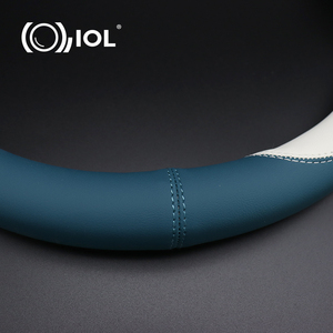 Funda para Volante de Coche Universal Antideslizante IOL, Color Azul Pavo Real, 38 cm, Forma de D, Material PU, Agarre de Masaje, Alta Calidad - Product Image 5