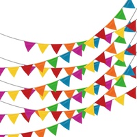 Gahumi Promotionnel Fanion Style Tissu Drapeau Bruant Extérieur Décoratif Triangle Chaîne Bannière