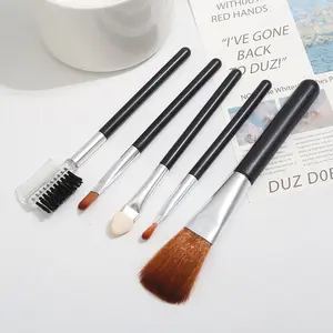 5 adet çok fonksiyonlu makyaj fırçalar Set profesyonel Eyeliner kirpik göz farı dudak fırçası göz farı kozmetik makyaj aracı kiti