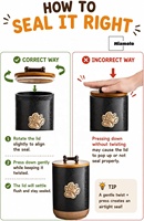 Récipient pour friandises pour chien, pot hermétique avec couvercle, garde au frais |   Boîte de rangement pour biscuits pour chien style ferme, 8 tasses |   Cadeau réutilisable non toxique pour chien