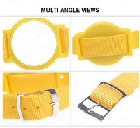 Bracelet réglable en nylon 13.56MHz ISO14443A HF RFID avec produit de cartes de contrôle d'accès à boucle en métal