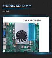 Mendukung Intel Generasi ke-12 dan ke-13 Core I3 I5 I7 CPU DDR4 32GB Dual Channel HDMI VGA LVDS X86 Mini ITX Motherboard Industrial