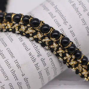 ริบบิ้นลูกปัดผ้าไหมสีทองกว้าง 1.5 ซม. สำหรับตกแต่งเสื้อผ้าและเครื่องประดับฮั่นฝู - Product Image 5