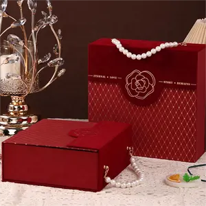 जन्मदिन उपहार कैंडी क्राफ्ट पेपर आभूषण पैकेजिंग बैग के लिए उभरा हुआ हाई-एंड रीसाइक्लेबल स्मारिका उपहार बॉक्स