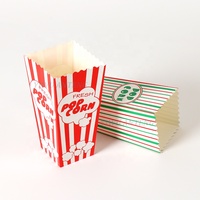Anteng Custom 46 Oz Color Carnival Stripes Paper Popcorn Snack Cup Box Take Out Cajas de embalaje de chips de pollo frito