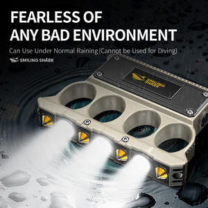 Lampe de travail LED magnétique en alliage d'aluminium rechargeable par USB, étanche, portable pour le camping en plein air, brise-vitre d'urgence pour la randonnée - Product Image 5