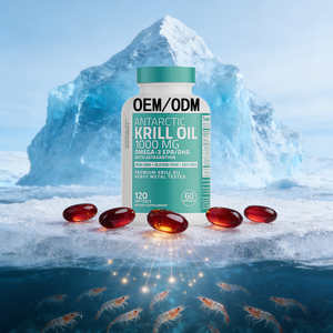 น้ำมันคริลล์แอสตาแซนธินบริสุทธิ์จากแอนตาร์กติก โอเมก้า-3 น้ำมันปลาคริลล์แบบซอฟต์เจล สำหรับเสริมสุขภาพ แบรนด์ส่วนตัว ช่วยบำรุงสมอง - Product Image 2