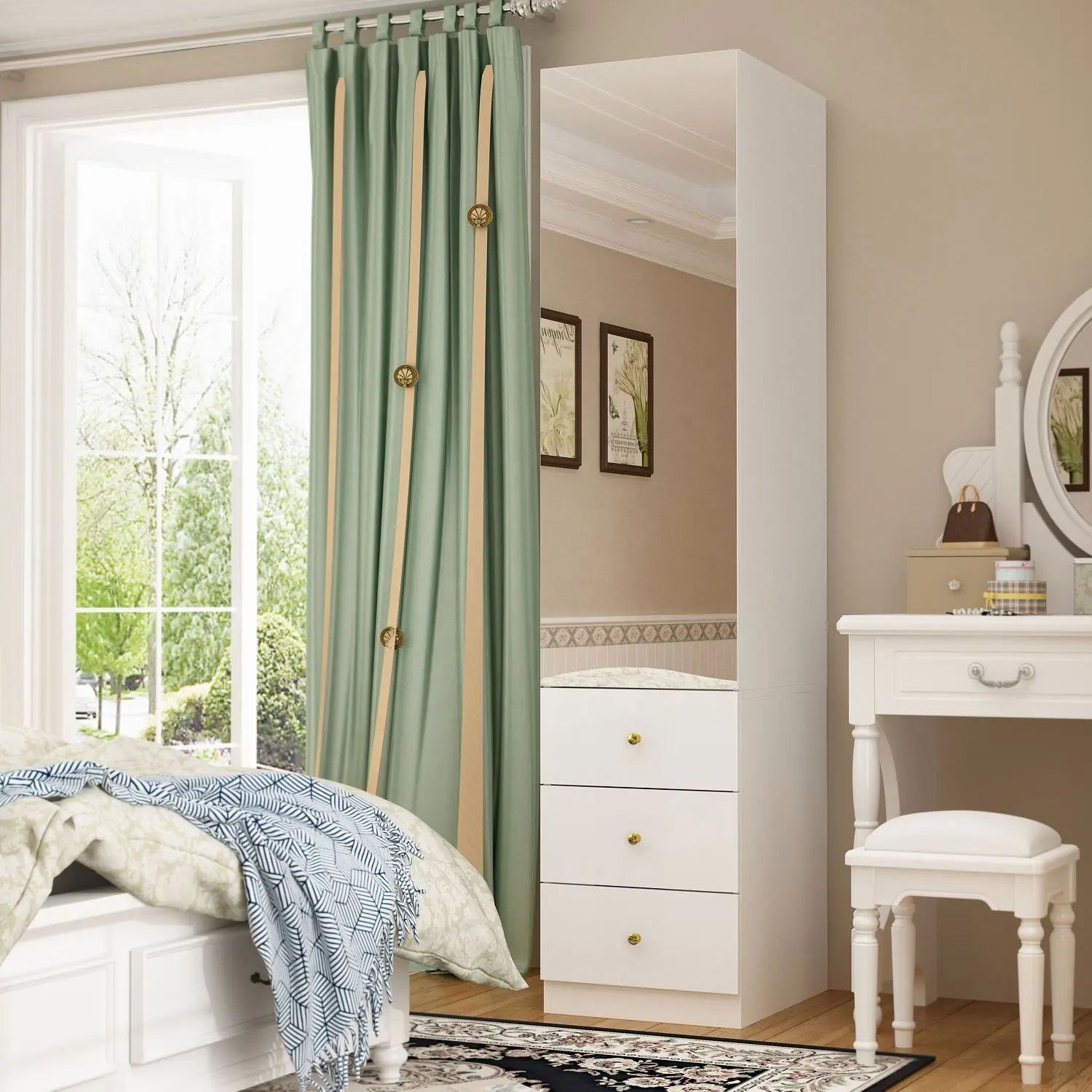 Moderno minimalista espelhado único terno da porta para diferentes tamanhos do quarto pode integrar o armário separado mobília gabinete de armazenamento