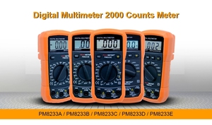 มัลติมิเตอร์ดิจิตอล PM8233D อัตโนมัติเต็มรูปแบบ ขนาดเล็ก พกพาสะดวก ป้องกันการเผาไหม้  สำหรับงานไฟฟ้า - Product Image 6