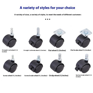 Moderne 30mm Nylon Möbel Rollen mit Bremse 1,2 Zoll Ersatz rolle für Wohnzimmer Esszimmer Küche Schlafzimmer - Product Image 4