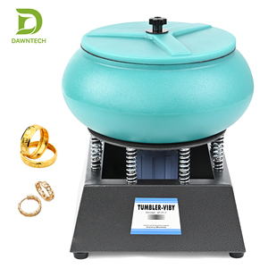 Polisseuse vibrante de 17 pouces pour la finition et le débavurage des bijoux en or et en argent, bol en acier inoxydable de 12 L - Product Image 1