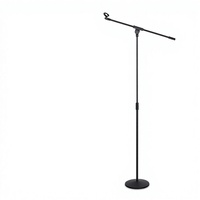 Support de microphone réglable en hauteur Voxfull MS-12 en métal robuste avec pince universelle flexible pour microphone de conférence (support pour ordinateur)