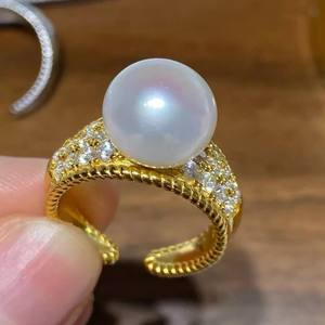 อุปกรณ์ทำเครื่องประดับมุก 10709DIY แหวนเงินแท้ S925 แบบเปล่า รองรับลูกปัดหลายเม็ด ขนาด 2-3 มม. ชุดเครื่องประดับเงิน แหวนเพชร - Product Image 2