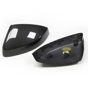 ฝาครอบกระจกมองข้างคาร์บอนไฟเบอร์แบบแห้ง เงา สำหรับ Audi A3 8V S3 RS3 ปี 2014-2020 อุปกรณ์ตกแต่งภายนอกรถยนต์ - Product Image 1