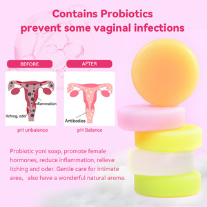 Savon Yoni Probiotique en Gros, Savon Vaginal Artisanal Végétalien, <span class=keywords><strong>Hydratant</strong></span>, Blanchissant, Raffermissant, Marque Privée Faite à la Main - Product Image 3