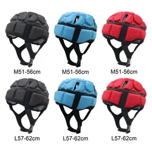 Manufacturer Price Custom Logo Adjustable EVA Padded Headgear Football Goalkeeper Soft Head Protective Rugby Helmet