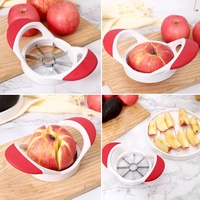 Hot Selling Red Premium Rvs Fruit Perensnijder Corer Cutter Met Plastic Handvat