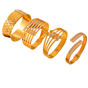 Mới Sang Trọng 18K Vàng Mạ Chống Làm xỉn Cây Cuộc Sống <span class=keywords><strong>Bangle</strong></span> 316L Thép Không Gỉ Hollow Kim Cương Vòng Đeo Tay Cho Phụ Nữ - Product Image 6