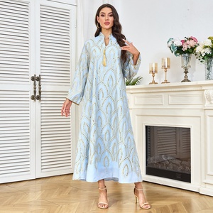 Nuovo Abito Lungo da Donna Mediorientale, Veste Araba alla Moda con Dettagli in Perle, Gonna Lunga - Product Image 3