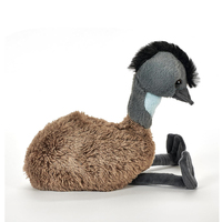 Peluche Émeu de Haute Qualité 9 Pouces, Jouet en Peluche pour Enfants, Compagnon de Sommeil, Cadeaux d'Anniversaire et de Noël, Décoration d'Intérieur