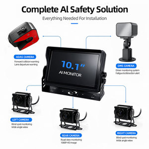 Sistema de Monitoreo de Seguridad para Flotas con IA de 10.1 Pulgadas, Kit de Cámara para Camiones BSD ADAS DMS, Monitoreo Remoto 4G GPS para Vehículos Comerciales QW-XF10G - Product Image 6