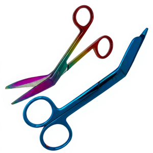 Ciseaux à pansements pour infirmières vétérinaires Lister 5,5 pouces en acier inoxydable robuste, instrument chirurgical, logo personnalisé, soins des animaux - Product Image 1