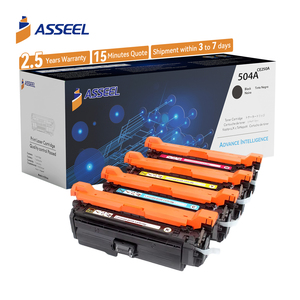 Tóner ASSEEL Compatible 504A CE250X CE250A CRG-732H CRG-732 CRG-332H HP, Cartucho de Tóner de Color para HP CM3530 CM3530fs/CP3525 <span class=keywords><strong>CP3525dn</strong></span> - Product Image 1