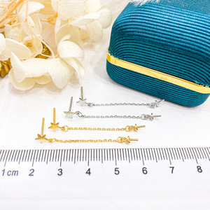 Aretes de Plata S925 con Soporte para Perlas DIY, Joyería con Forma de Estrella, para Perlas de 7-10mm, Aretes Colgantes de Moda 2023 - Product Image 4