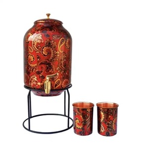 Distributeur d'eau en cuivre pur de bonne qualité pour récipient d'eau de santé ayurvédique pour la vente à l'exportation - Product Image 4