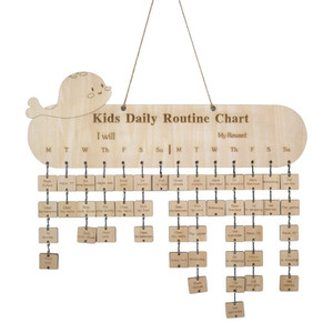 Tabella delle Attività Quotidiane in Legno Personalizzabile per <span class=keywords><strong>Casa</strong></span> o Scuola, per Più Bambini o Adulti, Artigianato in Legno, Scatole in Legno, Insegne <span class=keywords><strong>da</strong></span> Parete - Product Image 1