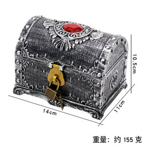 ของเล่นกล่องสมบัติโจรสลัดขายดีปี 2024 ของตกแต่งกล่องสมบัติสำหรับเด็ก กล่องสมบัติสไตล์วินเทจ ขายส่ง - Product Image 4