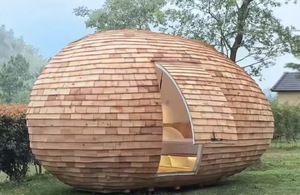 Thân Thiện Với Môi Phong Cách Đúc Sẵn Nhà Trứng Container Có Thể Tháo Rời Bánh Sandwich Bảng Điều Khiển Cho Văn Phòng Xây Dựng Không Gian Sống - Product Image 4