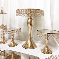 Ensemble de présentoirs à dessert en métal de style européen de luxe, 10 pièces, écologiques, pour support à gâteau de mariage, plateau à pâtisserie, décoration de thé