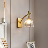 Lampe murale décorative LED moderne de luxe en fer pour chambre d'hôtel, couloir, salle à manger, éclairage intérieur, abat-jour en cristal, 4100K neutre, CE
