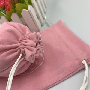 ออกแบบโลโก้ตามสั่ง ถุงผ้าซาตินสำหรับใส่ผม ซับในกำมะหยี่  กระเป๋าใส่เครื่องประดับและเครื่องสำอาง  กระเป๋าแบบมีเชือกผูก - Product Image 6