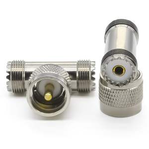 UHFオス-UHFメスティーコネクタ、Pl259ティーコネクタ<span class=keywords><strong>PL</strong></span>-259同軸ケーブルアダプタSO239スプリッターハムラジオCBアンテナ用 - Product Image 2