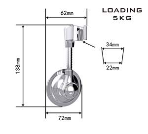 Support mural flexible et moderne à <span class=keywords><strong>ventouse</strong></span> adhésive pour douchette à main - Product Image 6