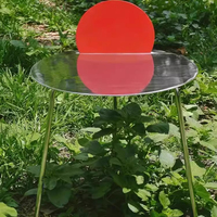 Ensemble table et chaises en métal design moderne populaire avec forme de pétale de cœur et de coucher de soleil pour café, maison d'hôtes, mobilier de loisirs commercial