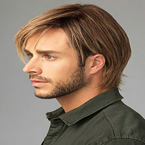 Corto pelucas de cabello sintético pelucas de la onda Natural marrón oscuro <span class=keywords><strong>Peluca</strong></span> de hombres para los hombres EE. UU. Punk peinado de moda Popular cantante peluquín - Product Image 5
