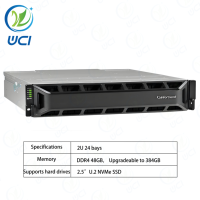 Infortrend Eonstor GS 4000U GS 4024U 4048U Server Penyimpanan Cloud Pribadi SSD M2 Object SAN NAS 4U 48bay dengan Antarmuka USB
