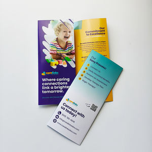 Kualitas tinggi kustom A4 A6 bisnis brosur promosi iklan Glossy Matte dilipat selebaran kertas papan kertas cetak - Product Image 1