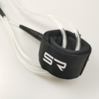 Nouvelle conception de leash de surf multicolore avec logo personnalisé, pour longboard et planche de surf droite, avec attache de cheville.