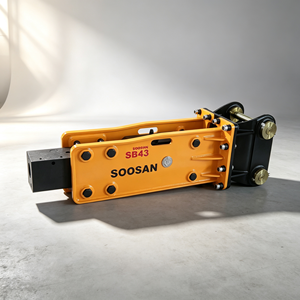 SOOSAN SB43 Brise-roche hydraulique de type supérieur pour excavatrice de 5 à 12 tonnes avec tuyaux de burin, boîte à outils et joint K - Product Image 1