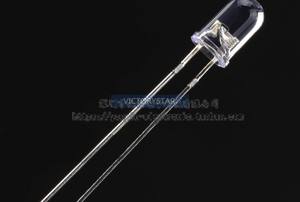 Original Genuine 5mm f5 Straight Insertion Round Head LED beads with white hair red and <strong>re</strong> - Product Image 4