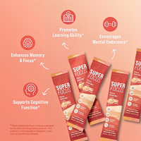 Poudre d'électrolytes Super Focus Energy Mix, Complément Nutritionnel d'Hydratation Sportive en Sachets de Fruits Marque Blanche, 20 Sachets