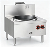 Cuisinière à gaz à brûleur unique, grande capacité, en acier inoxydable, pour cantine
