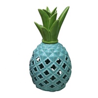 Lampe de nuit LED de style fruit, décoration de bureau à domicile, lampe LED en céramique ananas ajourée