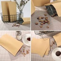 Refermable thermoscellable brun mat papier Kraft feuille d'aluminium fermeture éclair debout Doypack pochette sacs pour le stockage des aliments