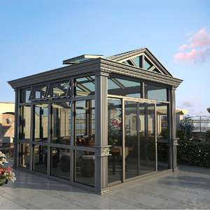 Invernadero de Vidrio para Jardín de Invierno, Ecológico, Impermeable, de Aleación de Aluminio, Diseño Moderno, para las 4 Estaciones - Product Image 6